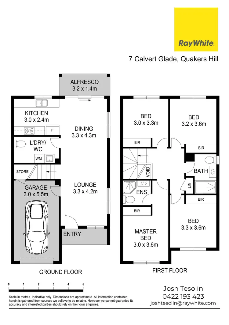 Floorplan of Homely semi-detached listing, 7 Calvert Glade, Quakers Hill NSW 2763