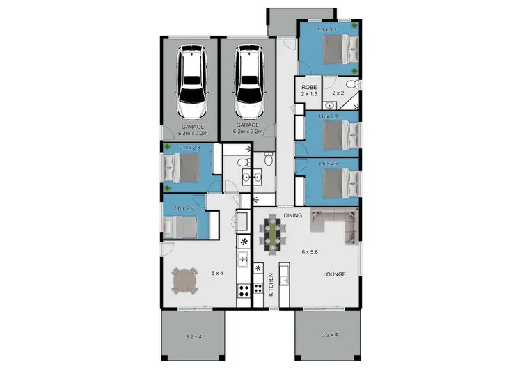 Floorplan of Homely semi-detached listing, 11 & 11A Sailors Way, Raymond Terrace NSW 2324