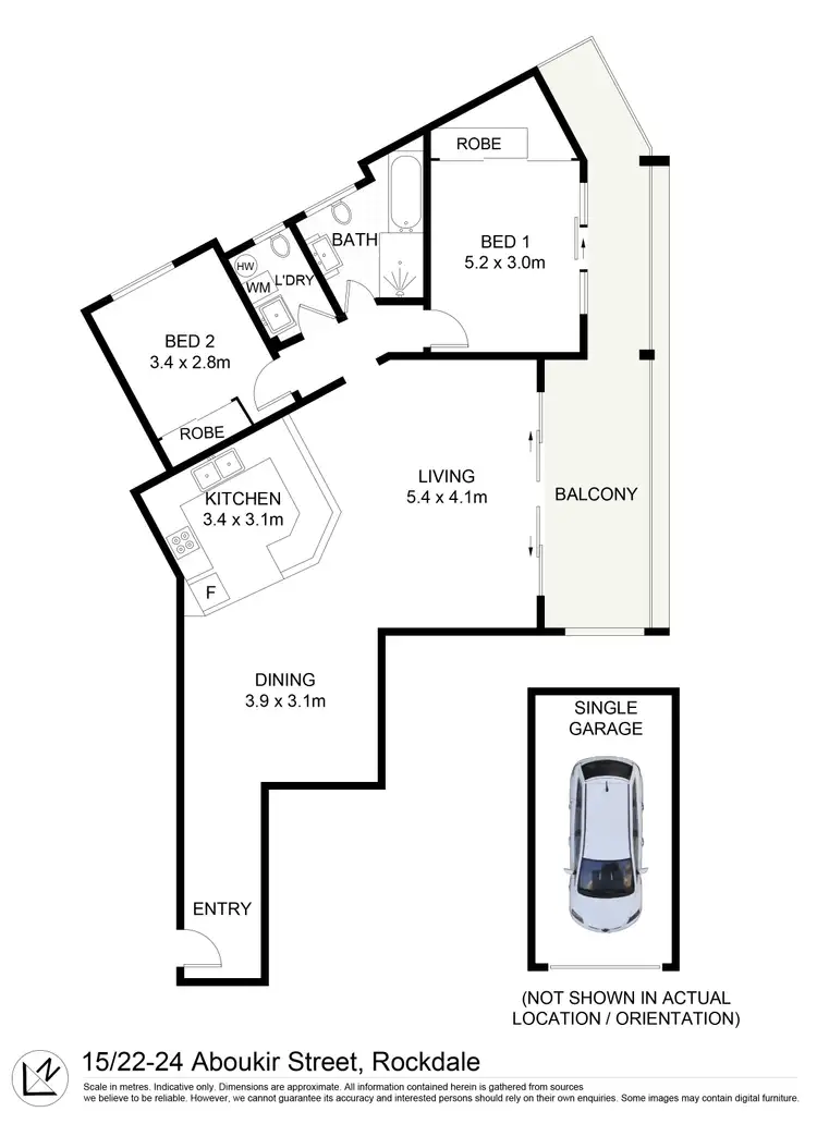 Floorplan of Homely apartment listing, 15/22-24 Aboukir Street, Rockdale NSW 2216