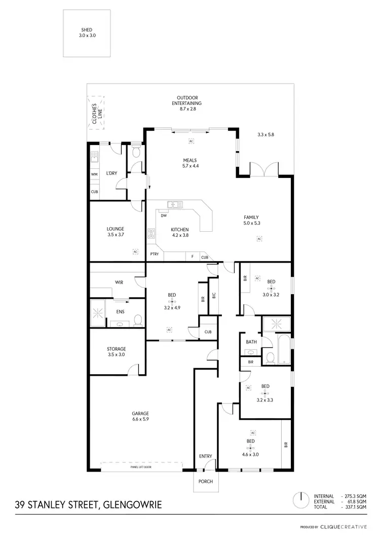 Floorplan of Homely house listing, 39 Stanley Street, Glengowrie SA 5044