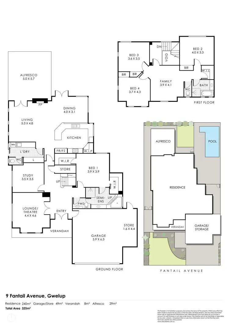 Floorplan of Homely house listing, 9 Fantail Avenue, Gwelup WA 6018