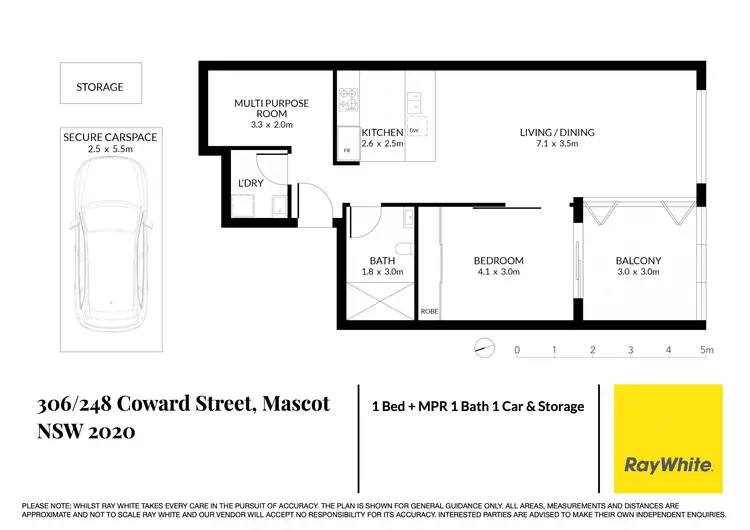Floorplan of Homely apartment listing, 306/248 Coward Street, Mascot NSW 2020