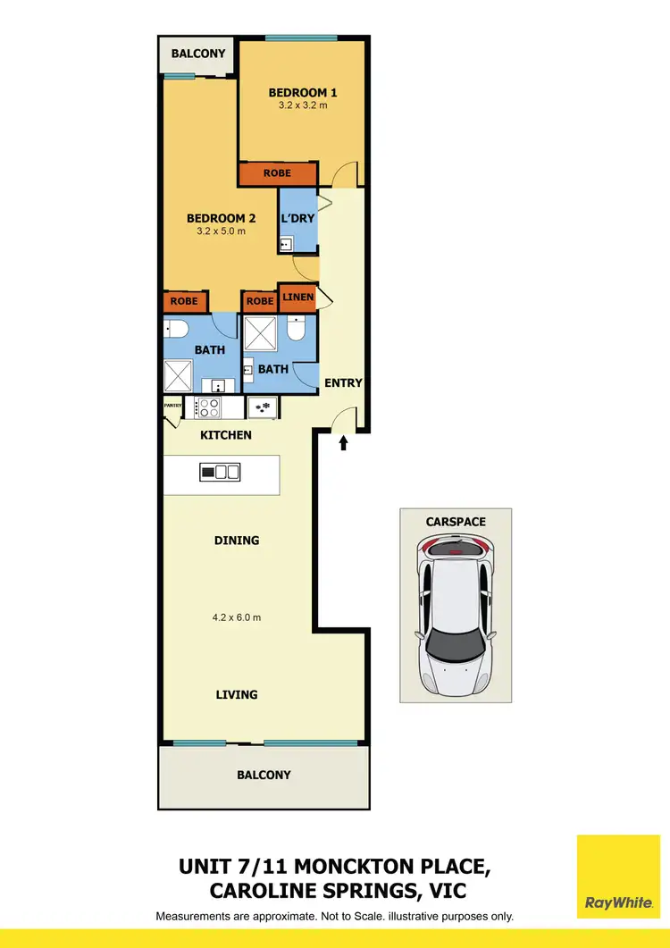 Floorplan of Homely apartment listing, 7/11 Monckton Place, Caroline Springs VIC 3023