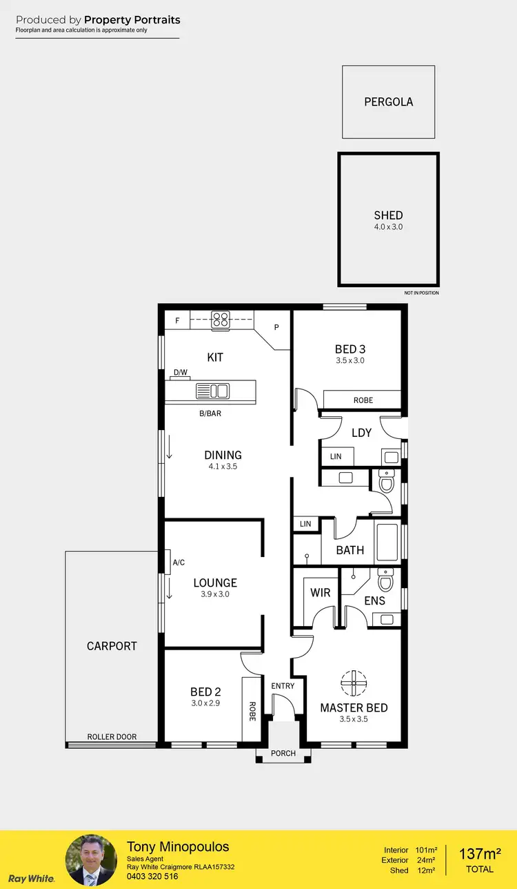 Floorplan of Homely house listing, 53 Bristol Crescent, Davoren Park SA 5113