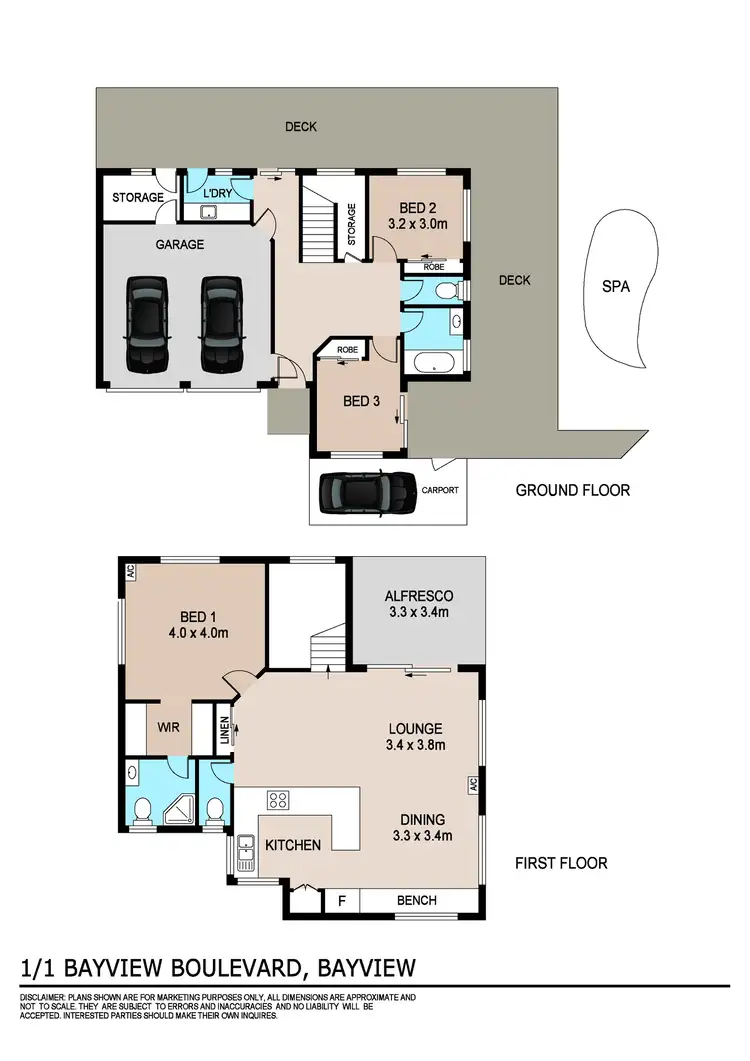 Floorplan of Homely townhouse listing, 1/1 Bayview Boulevard, Bayview NT 820