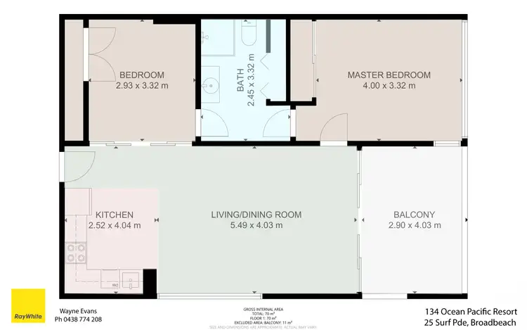 Floorplan of Homely apartment listing, 134/25 Surf Parade, Broadbeach QLD 4218
