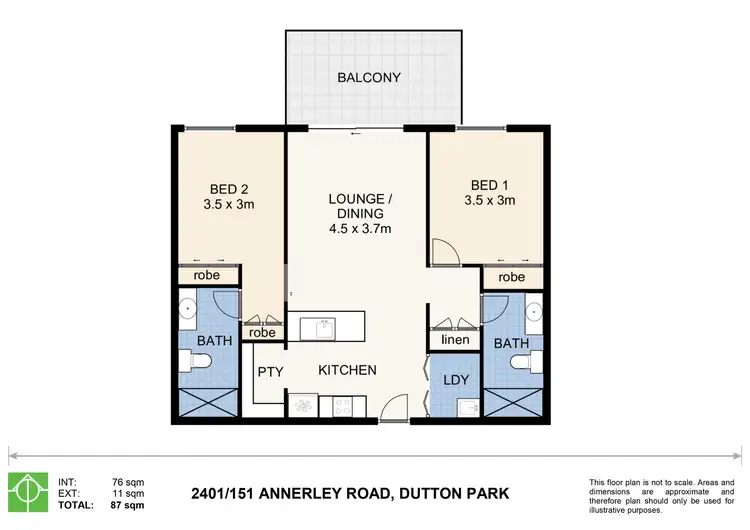 Floorplan of Homely apartment listing, 2401/135-151 Annerley Road, Dutton Park QLD 4102