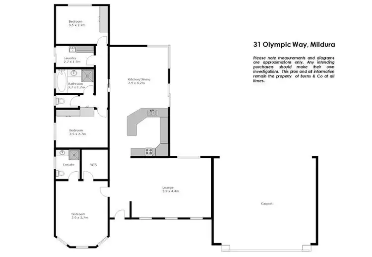 Floorplan of Homely house listing, 31 Olympic Way, Mildura VIC 3500