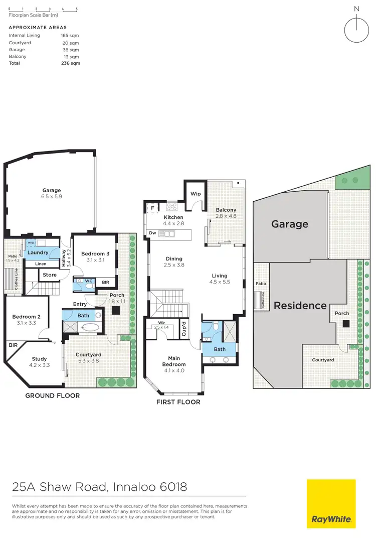 Floorplan of Homely townhouse listing, 25A Shaw Road, Innaloo WA 6018