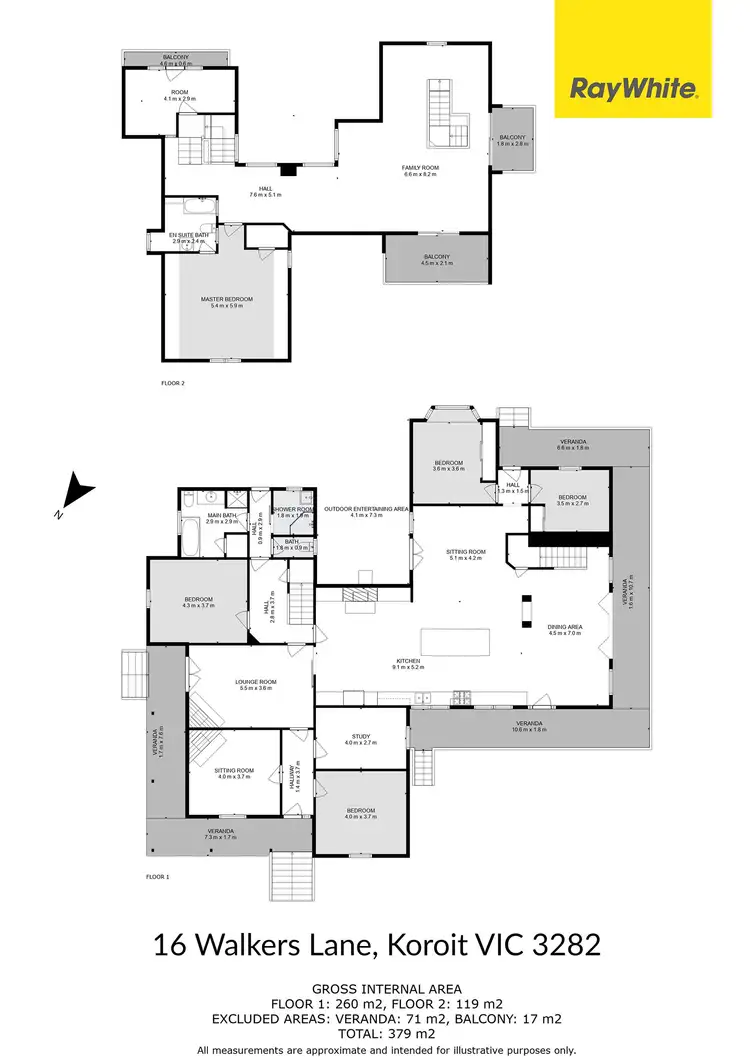 Floorplan of Homely house listing, 16 Walkers Lane, Koroit VIC 3282