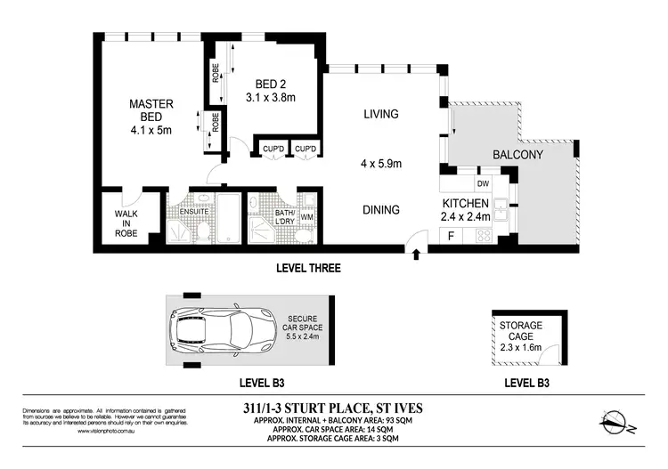 Floorplan of Homely apartment listing, 311/1-3 Sturt Place, St Ives NSW 2075