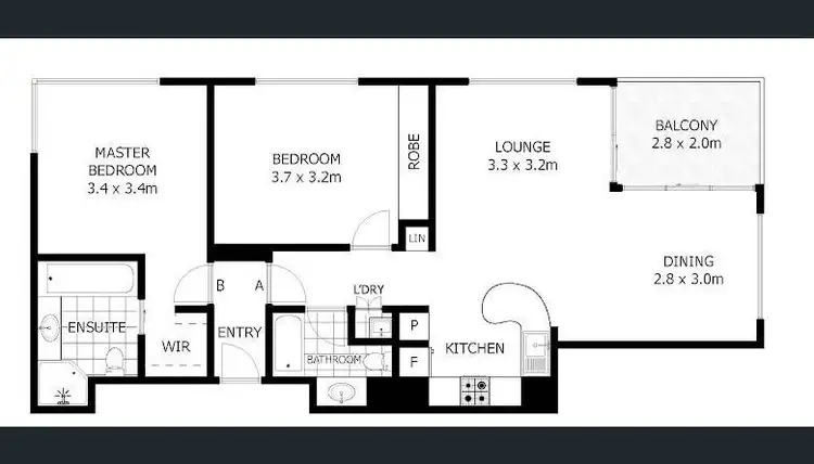 Floorplan of Homely apartment listing, 1601/2685-2689 Gold Coast Highway, Broadbeach QLD 4218