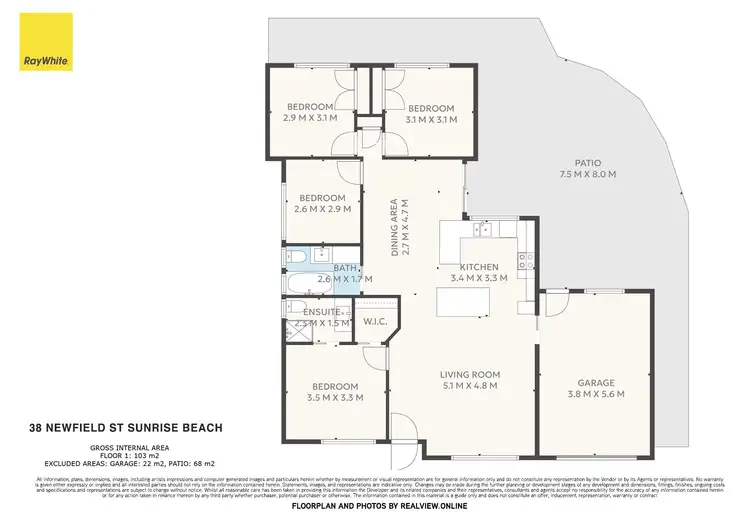 Floorplan of Homely house listing, 38 Newfield Street, Sunrise Beach QLD 4567