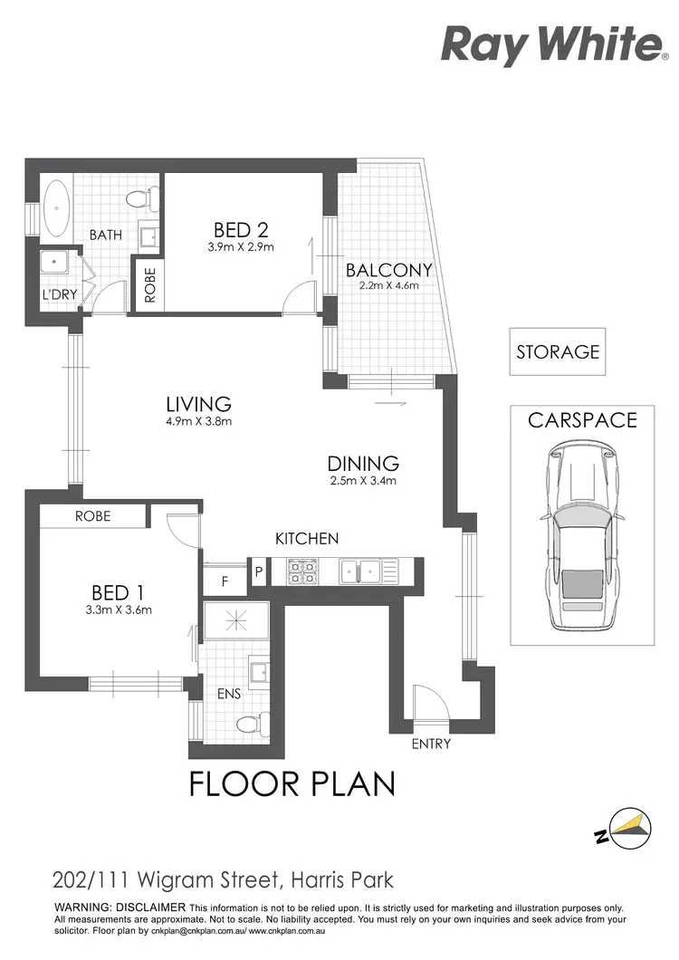 Floorplan of Homely apartment listing, 201/111 Wigram Street, Harris Park NSW 2150