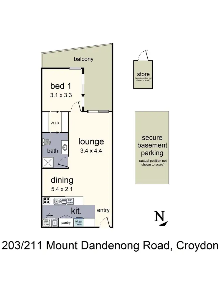 Floorplan of Homely apartment listing, 203/211 Mt Dandenong Road, Croydon VIC 3136