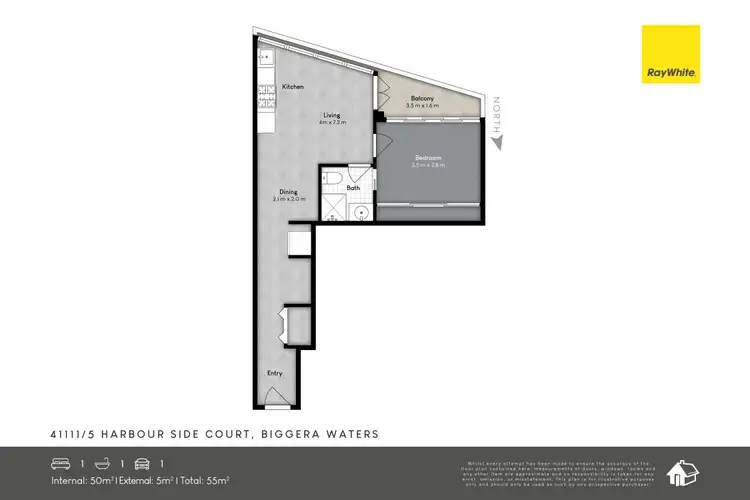 Floorplan of Homely apartment listing, 41111/5 Harbourside Court, Biggera Waters QLD 4216