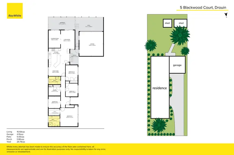 Floorplan of Homely house listing, 5 Blackwood Court, Drouin VIC 3818
