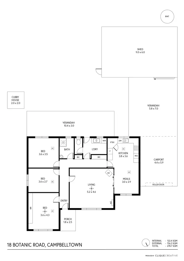 Floorplan of Homely house listing, 18 Botanic Grove, Campbelltown SA 5074