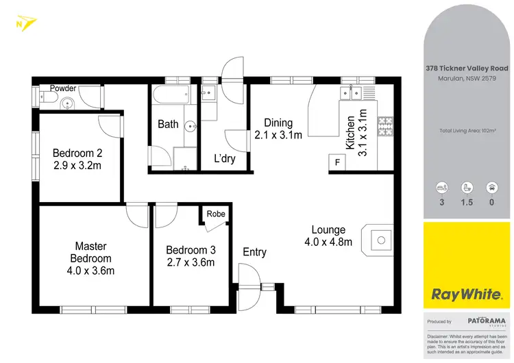 Floorplan of Homely rural property listing, 378 Tickner Valley Road, Marulan NSW 2579