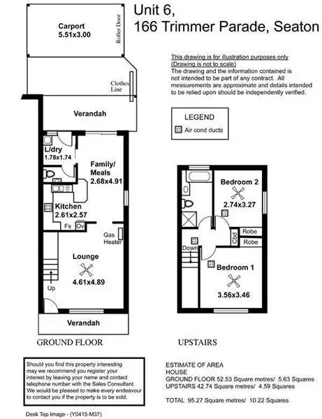 Floorplan of Homely unit listing, 6/166 Trimmer Parade, Seaton SA 5023