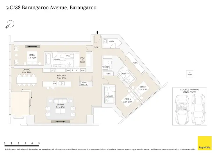 Floorplan of Homely apartment listing, 51C/88 Barangaroo Avenue, Barangaroo NSW 2000