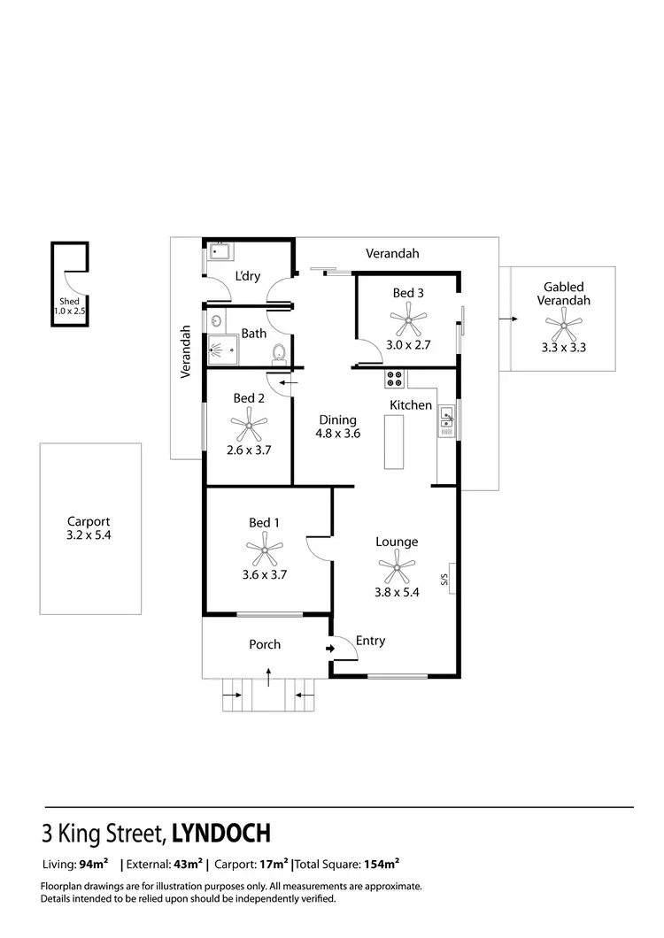 Floorplan of Homely house listing, 3 King Street, Lyndoch SA 5351