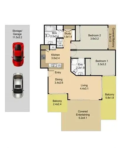Floorplan of Homely unit listing, 5/28 Stopford Street, Wooloowin QLD 4030