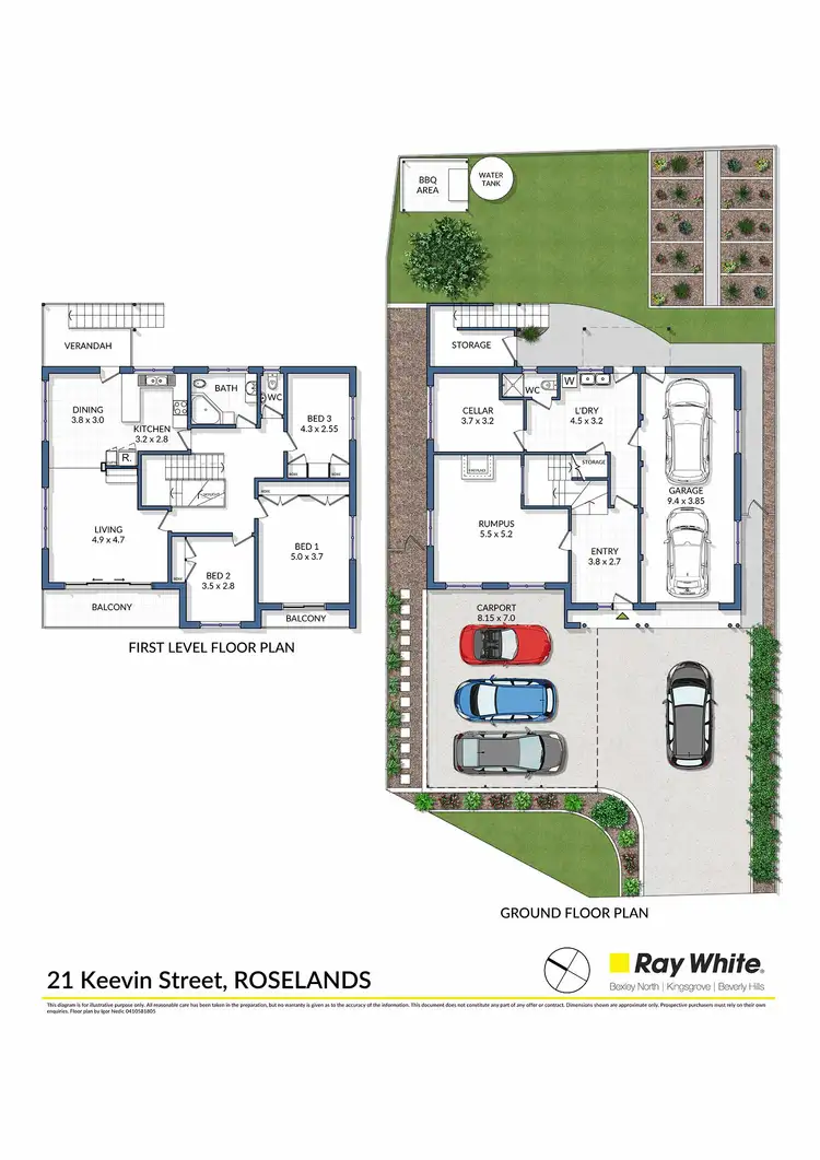 Floorplan of Homely house listing, 21 Keevin Street, Roselands NSW 2196