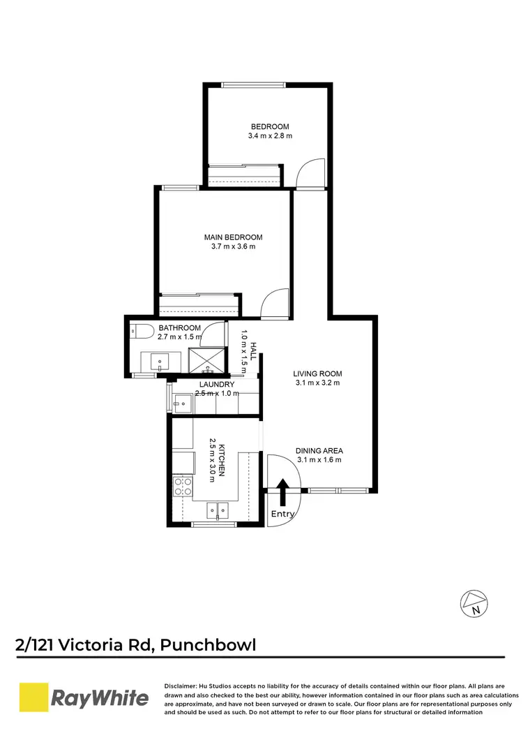 Floorplan of Homely unit listing, 2/121 Victoria Road, Punchbowl NSW 2196