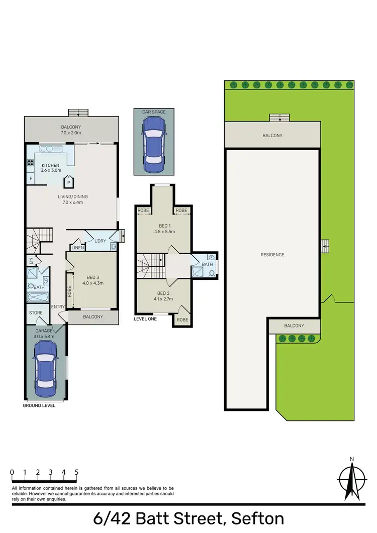 Floorplan of Homely townhouse listing, 6/42 Batt Street, Sefton NSW 2162