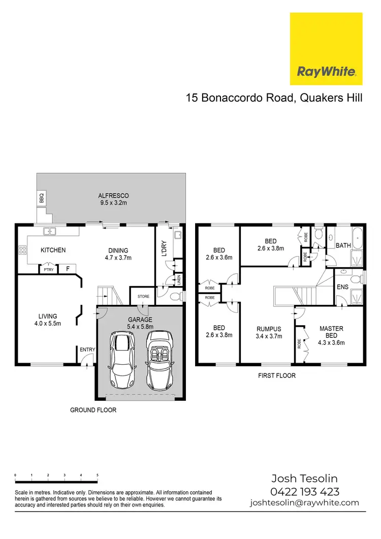 Floorplan of Homely house listing, 15 Bonaccordo Road, Quakers Hill NSW 2763