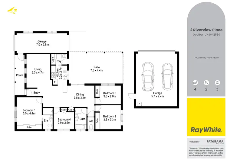 Floorplan of Homely house listing, 2 Riverview Place, Goulburn NSW 2580