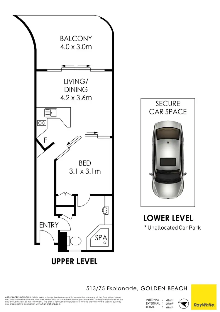 Floorplan of Homely unit listing, Unit 513/75 Esplanade, Golden Beach QLD 4551