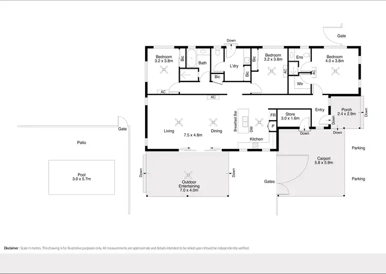 Floorplan of Homely house listing, 15 Tomarito Crescent, Bilingurr WA 6725