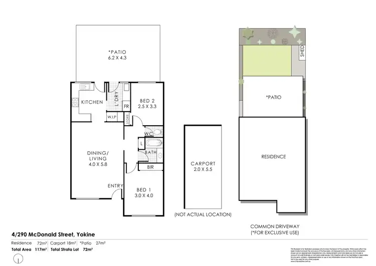 Floorplan of Homely villa listing, 4/290 McDonald Street, Yokine WA 6060