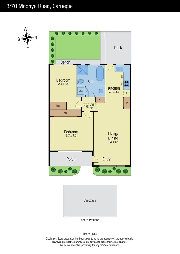Floorplan of Homely unit listing, 3/70 Moonya Road, Carnegie VIC 3163