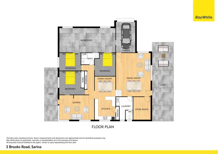 Floorplan of Homely house listing, 3 Brooks Road, Sarina QLD 4737