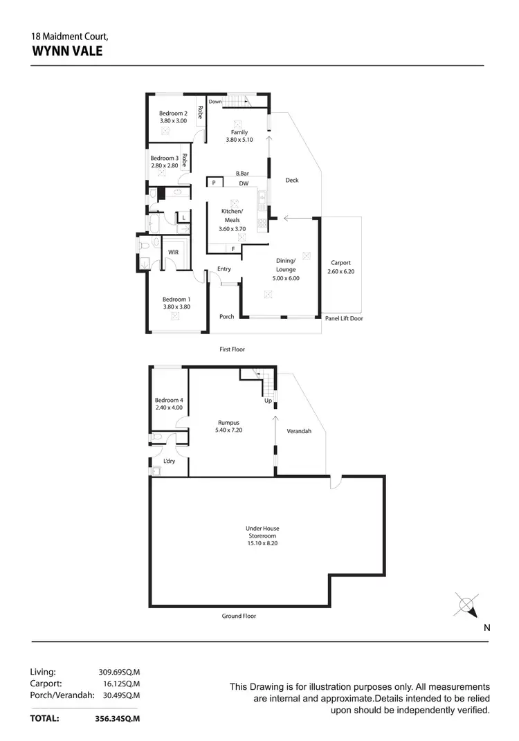 Floorplan of Homely house listing, 18 Maidment Court, Wynn Vale SA 5127