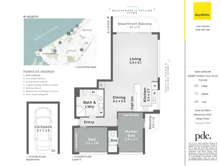 Floorplan of Homely unit listing, 40/387 Golden Four Drive, Tugun QLD 4224