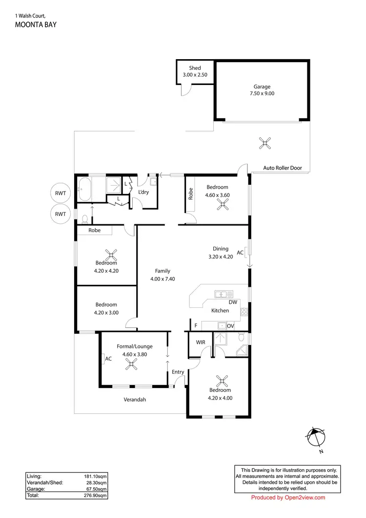 Floorplan of Homely house listing, 1 Walsh Court, Moonta Bay SA 5558