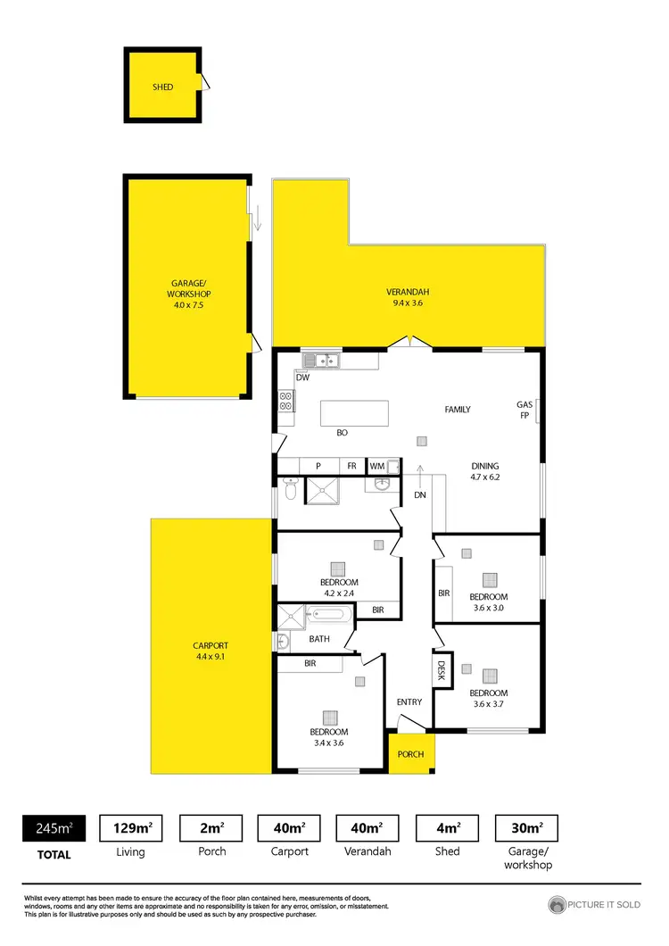 Floorplan of Homely house listing, 7 Brooklyn Avenue, Salisbury SA 5108