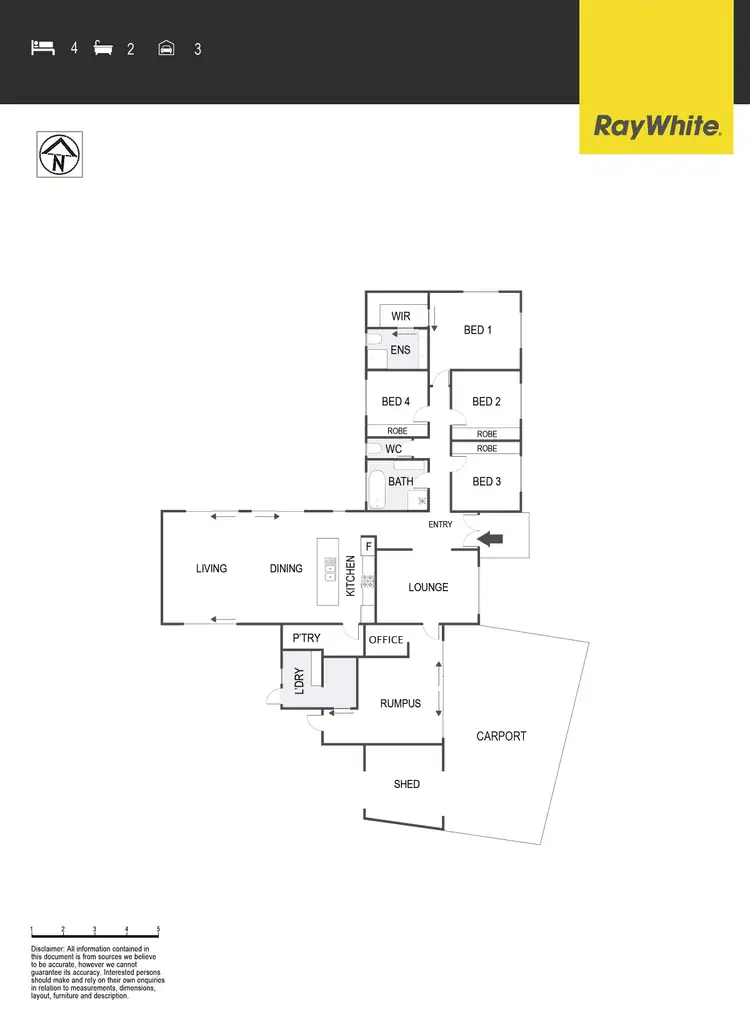 Floorplan of Homely house listing, 5 Koerstz Street, Dunlop ACT 2615