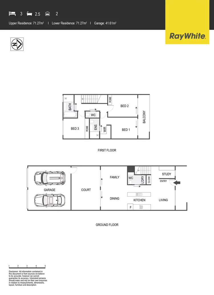 Floorplan of Homely townhouse listing, 66 Francis Forde Boulevard, Forde ACT 2914