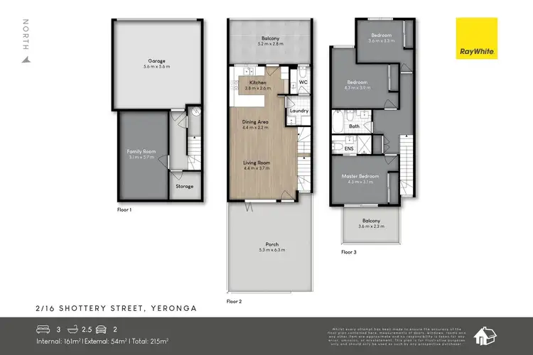 Floorplan of Homely townhouse listing, 2/16 Shottery Street, Yeronga QLD 4104