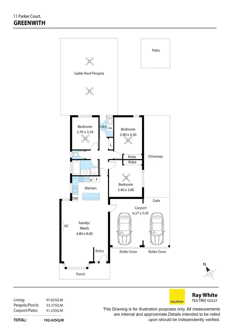 Floorplan of Homely house listing, 11 Parker Court, Greenwith SA 5125