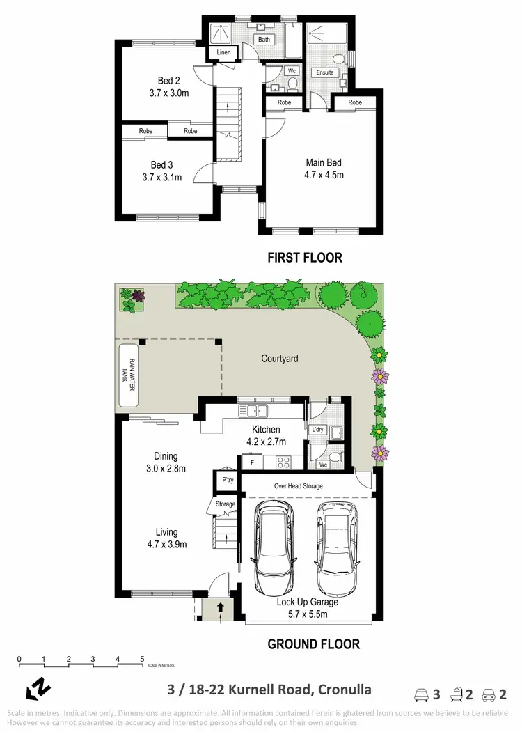 Floorplan of Homely townhouse listing, 3/18-22 Kurnell Road, Cronulla NSW 2230