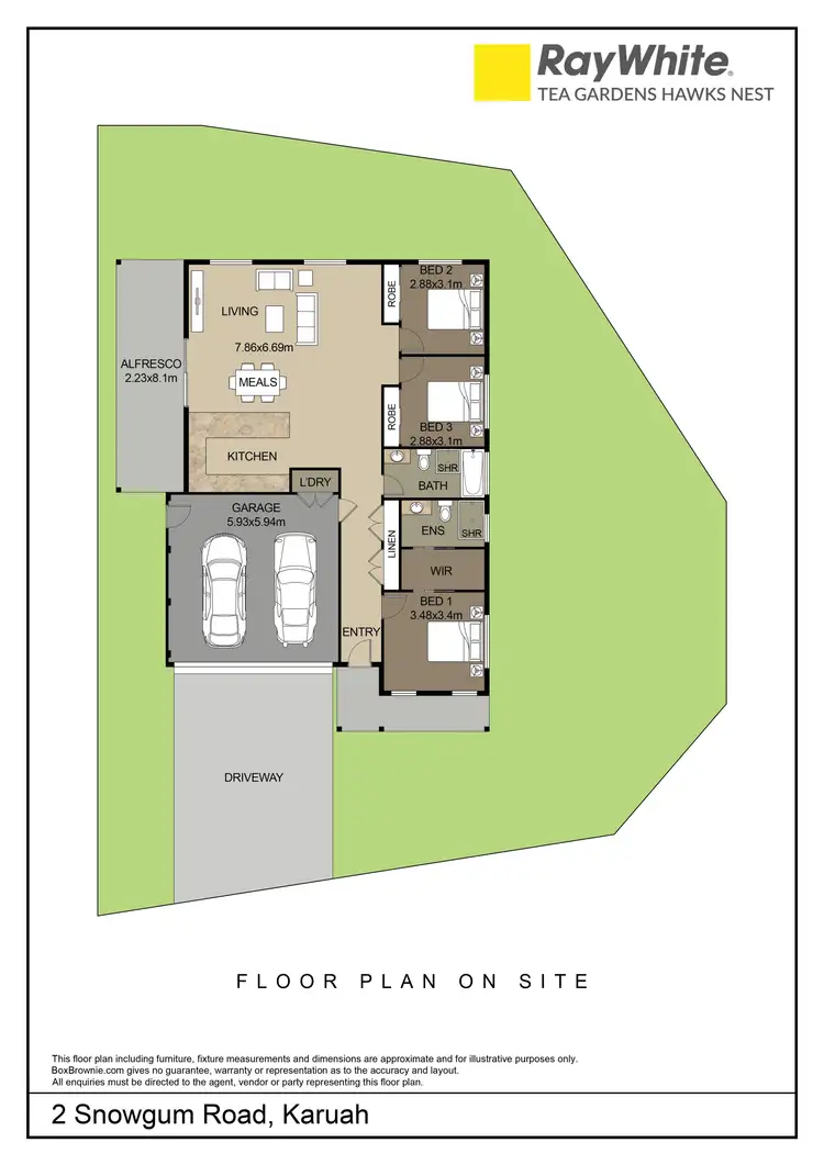 Floorplan of Homely house listing, 2 Snowgum Road, Karuah NSW 2324