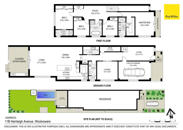Floorplan of Homely semi-detached listing, 11B Harnleigh Avenue, Woolooware NSW 2230