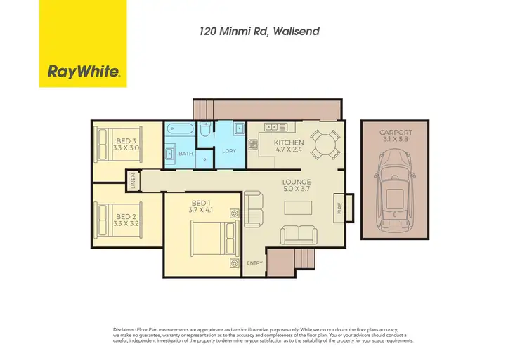 Floorplan of Homely house listing, 120 Minmi Road, Wallsend NSW 2287
