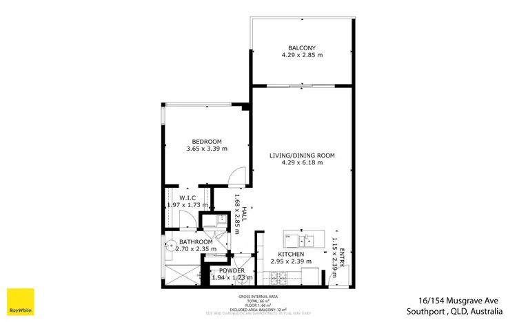 Floorplan of Homely unit listing, 16/154 Musgrave Avenue, Southport QLD 4215